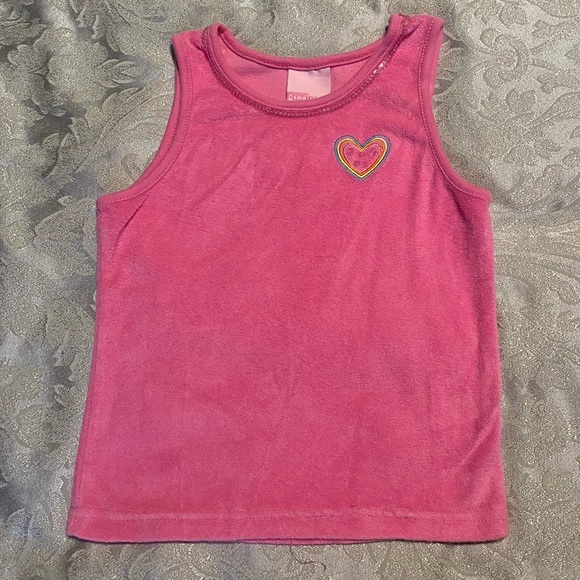 Pink and turquoise rainbow heart tanks and pants bundle - Picture 2 of 9